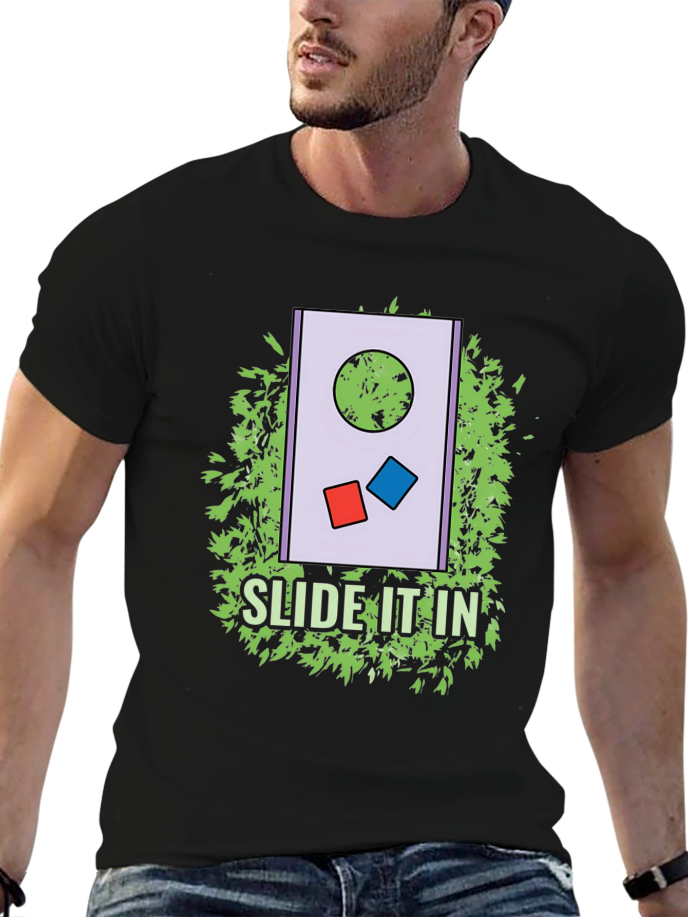 Slide It In T-Shirt: Cornhole Design