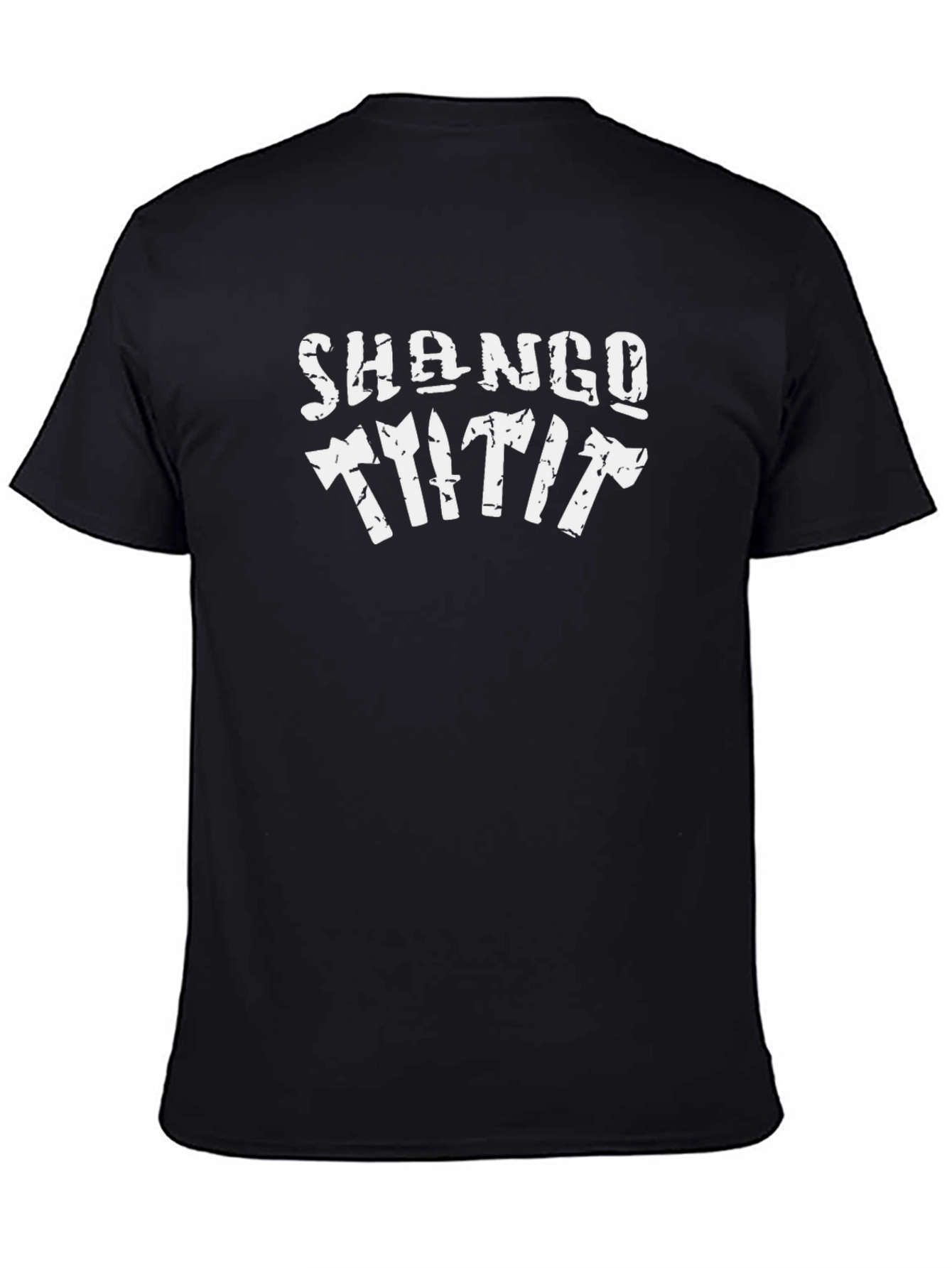 Shango Axe Graphic Tee - Black Cotton Blend