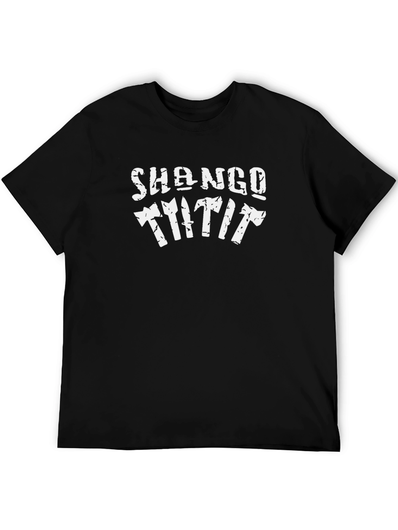Shango Axe Graphic Tee - Black Cotton Blend