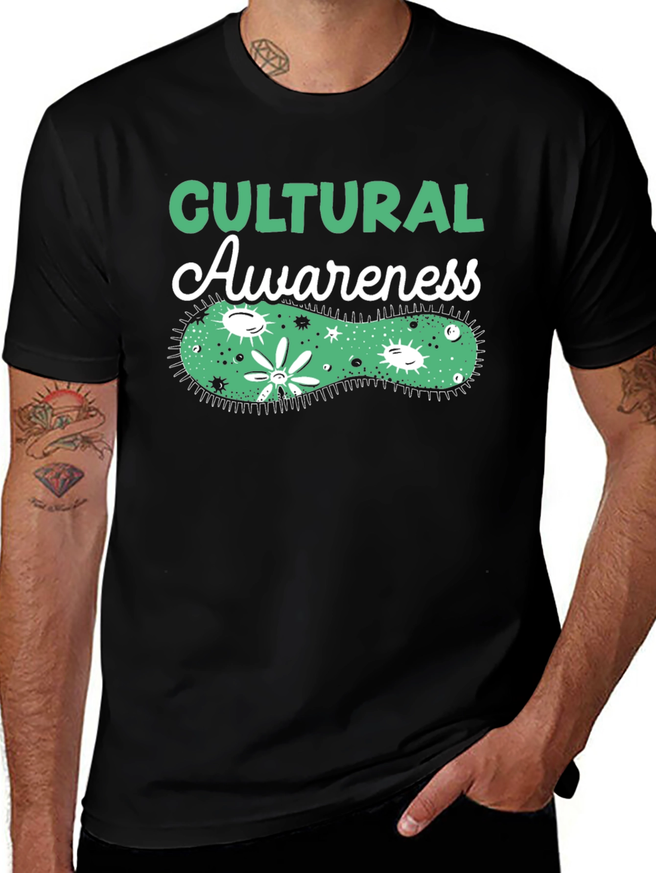 Cultural Awareness Graphic T-Shirt - Unisex Black Tee