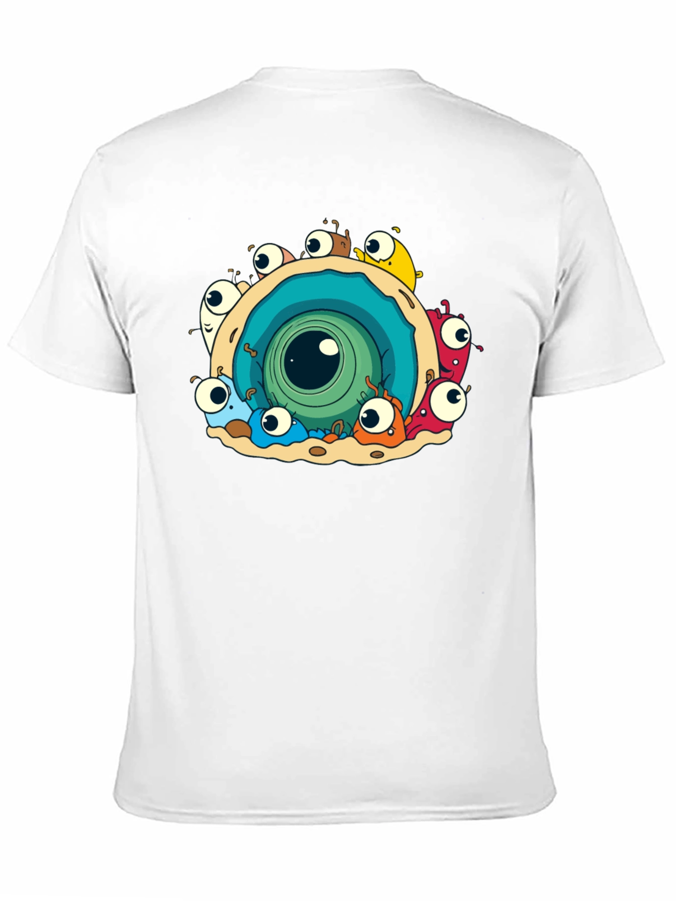Eye Monster Graphic Tee - Black Cotton T-Shirt