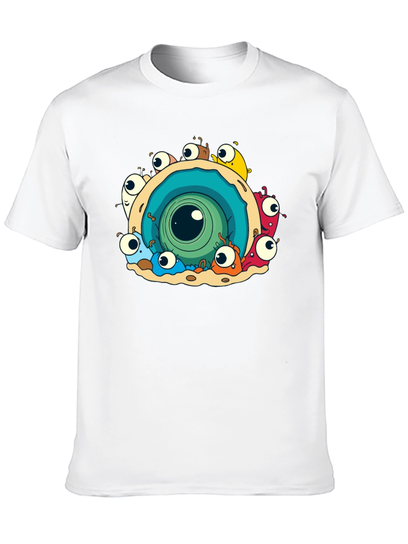 Eye Monster Graphic Tee - Black Cotton T-Shirt