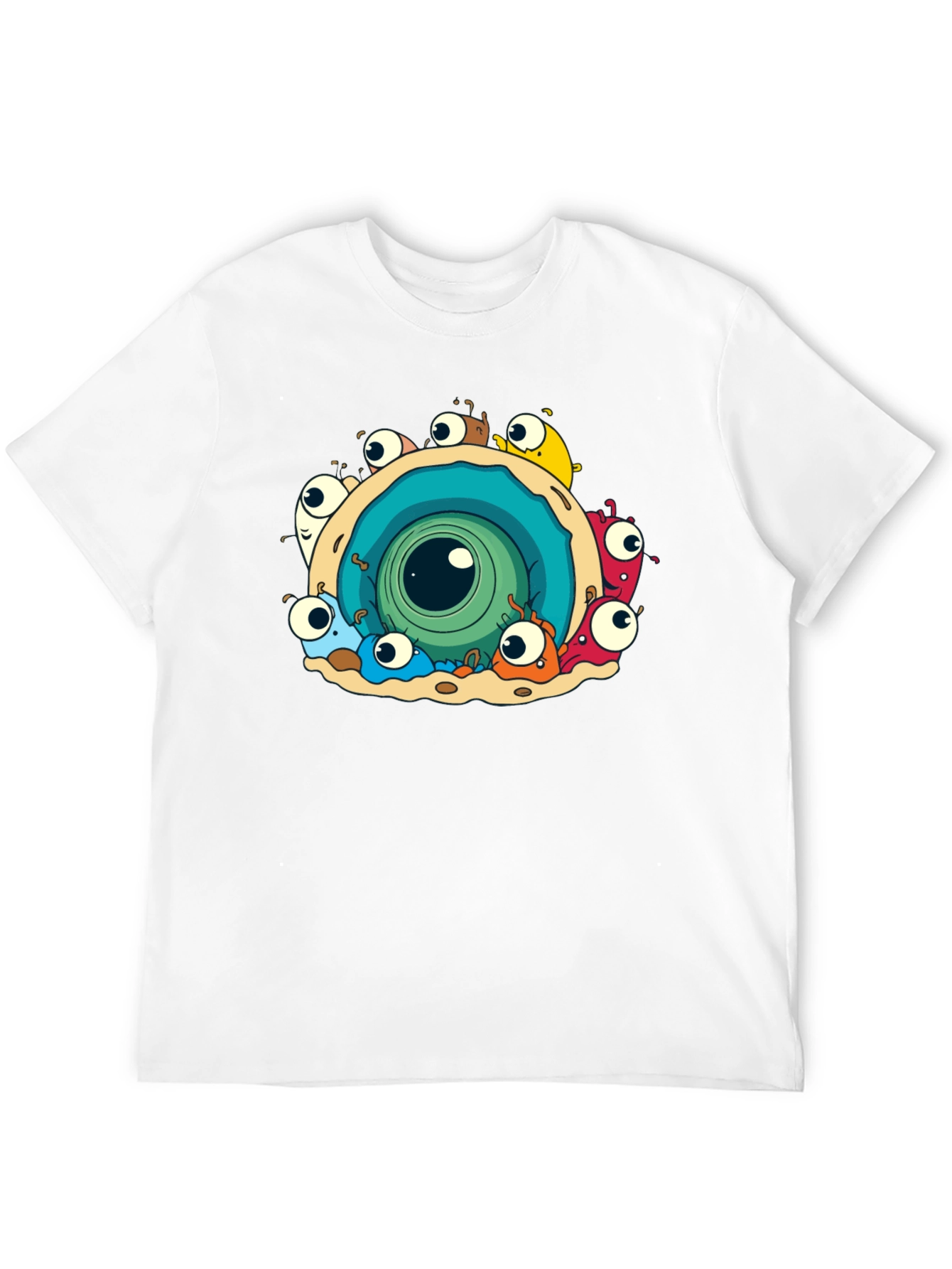 Eye Monster Graphic Tee - Black Cotton T-Shirt
