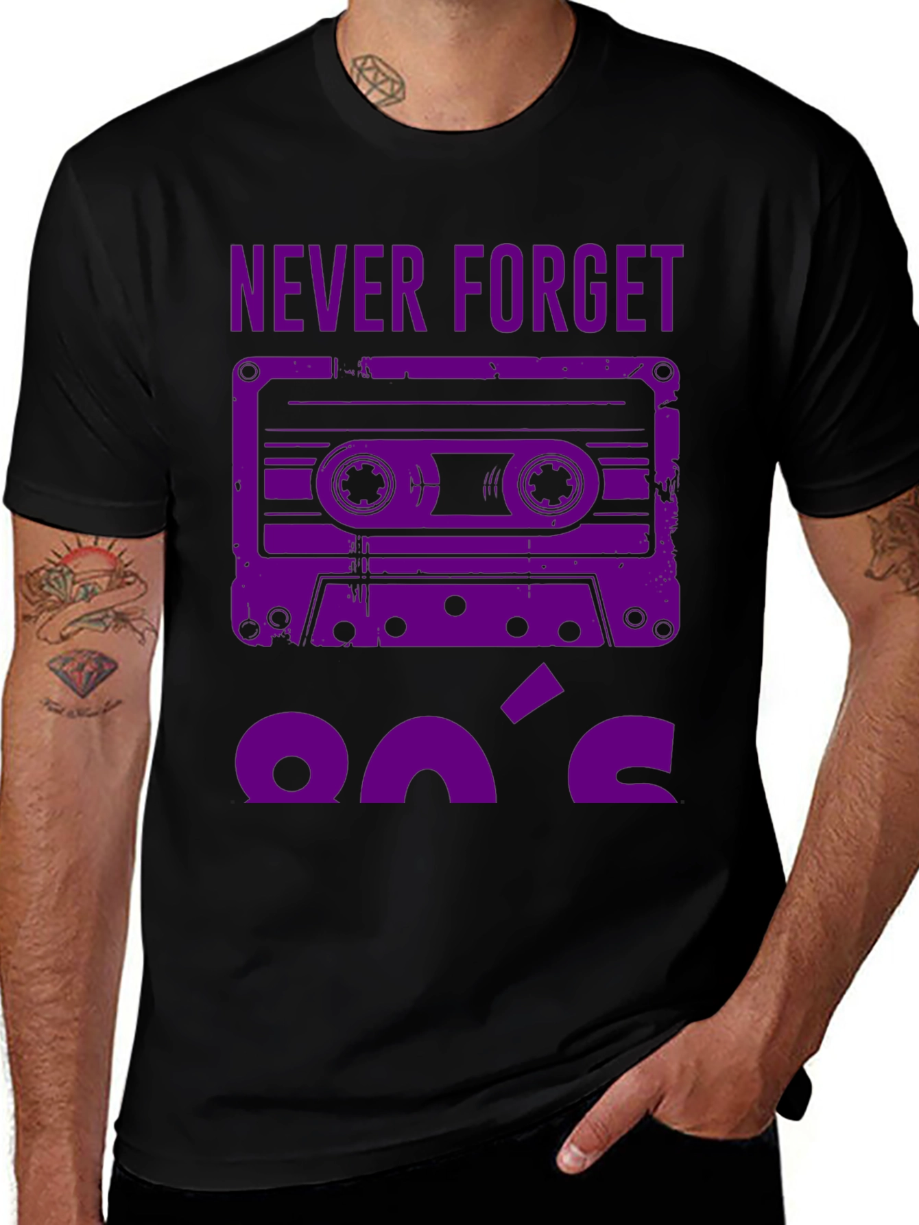 Never Forget 90s Cassette Tape Graphic T-Shirt