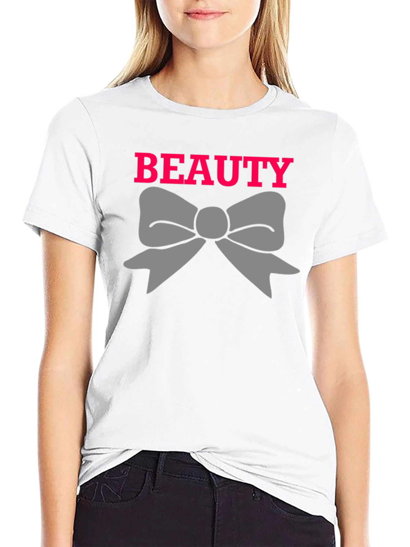 Beauty Bow Graphic Tee - Stylish Casual Wear