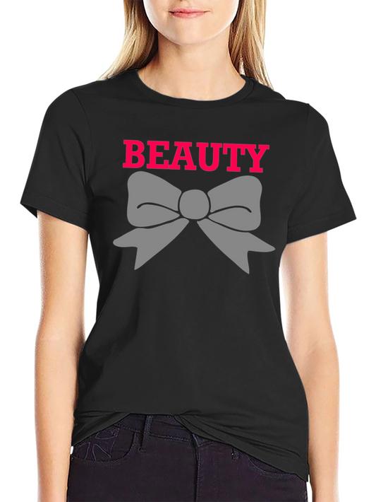 Beauty Bow Graphic Tee - Stylish Casual Wear