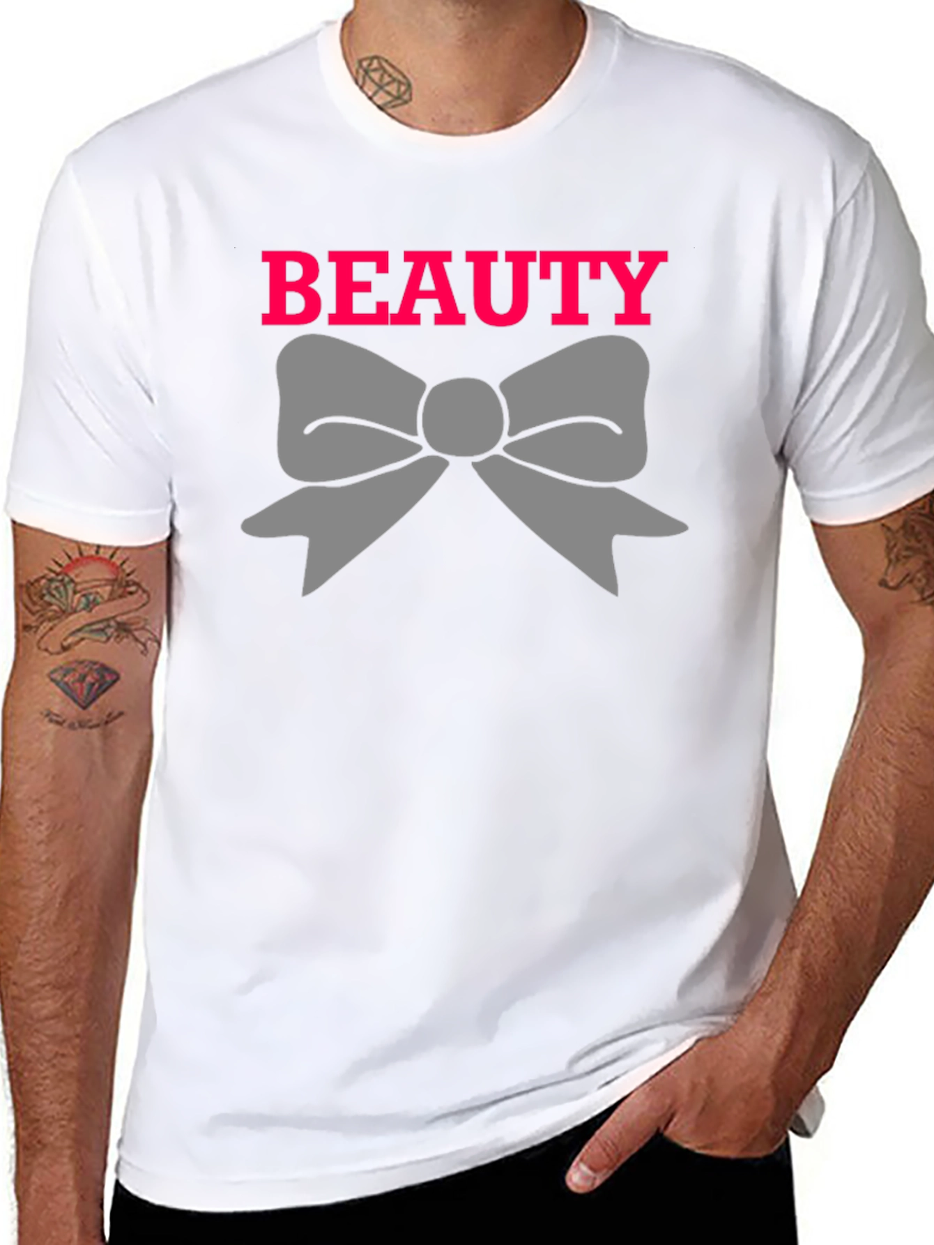 Beauty Bow Graphic Tee - Stylish Casual Wear