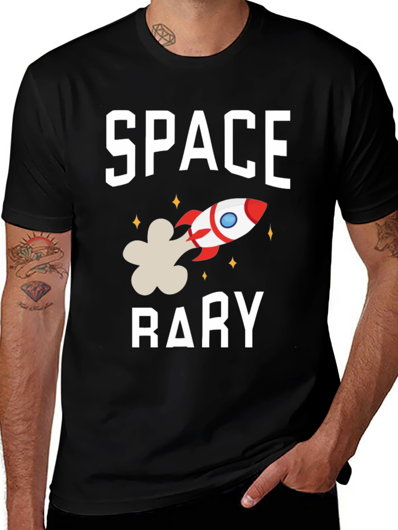 Space Rary Funny Graphic T-Shirt