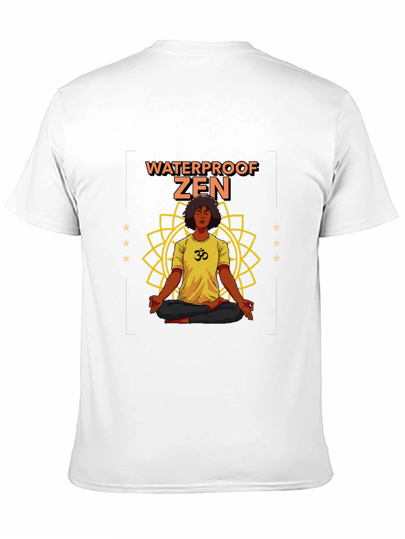 Waterproof Zen Graphic T-Shirt - Unisex Black Tee