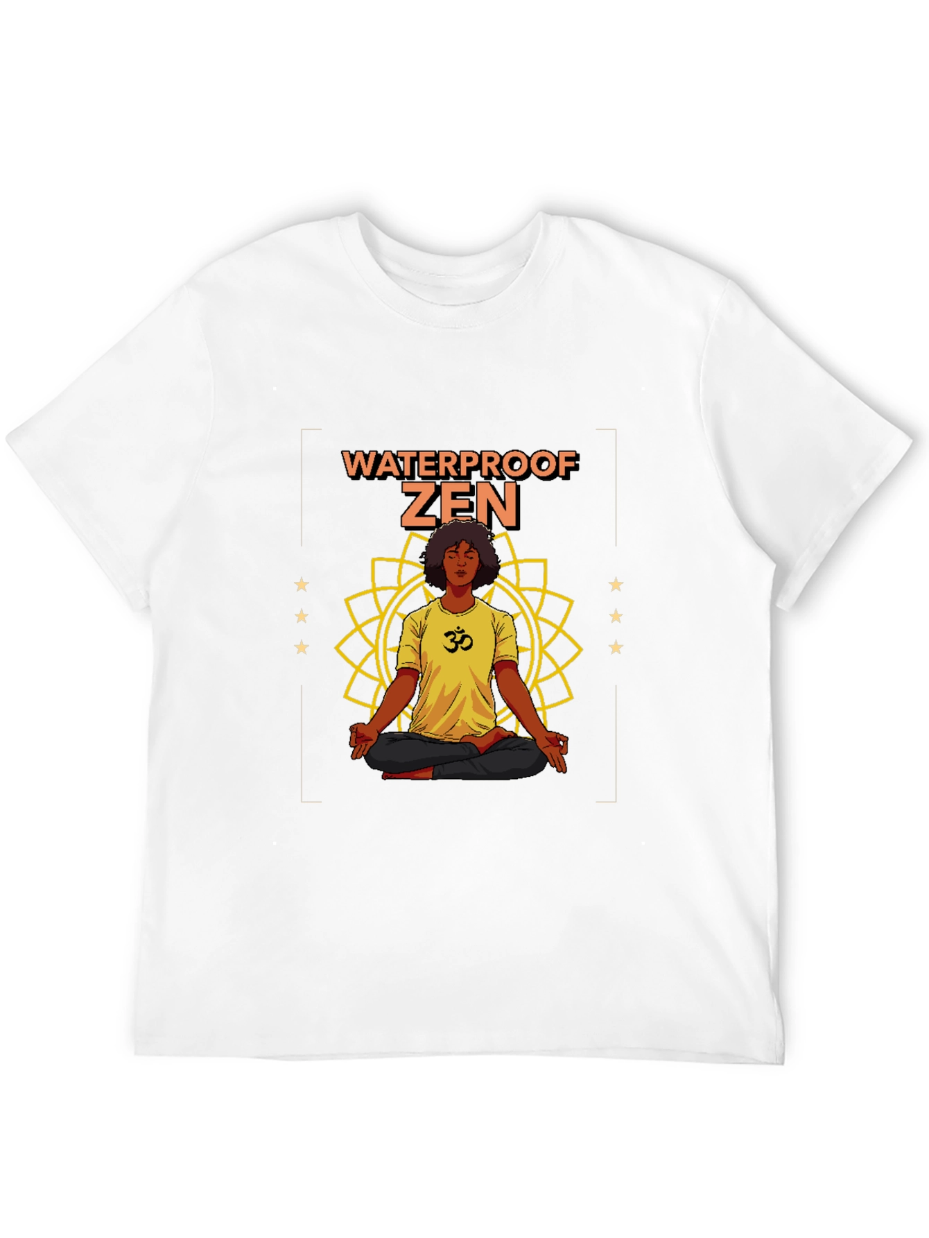 Waterproof Zen Graphic T-Shirt - Unisex Black Tee