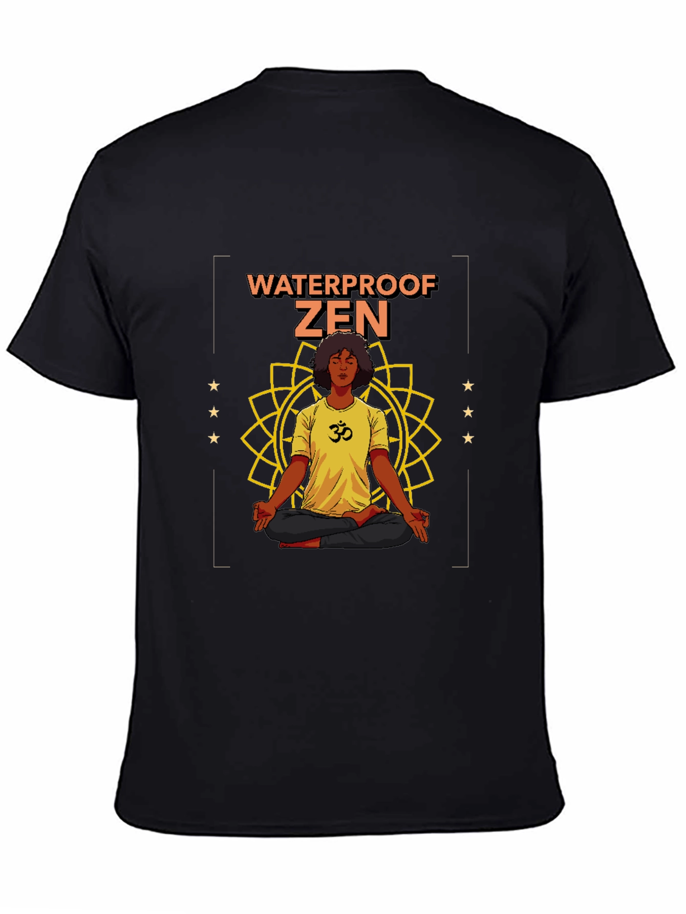 Waterproof Zen Graphic T-Shirt - Unisex Black Tee