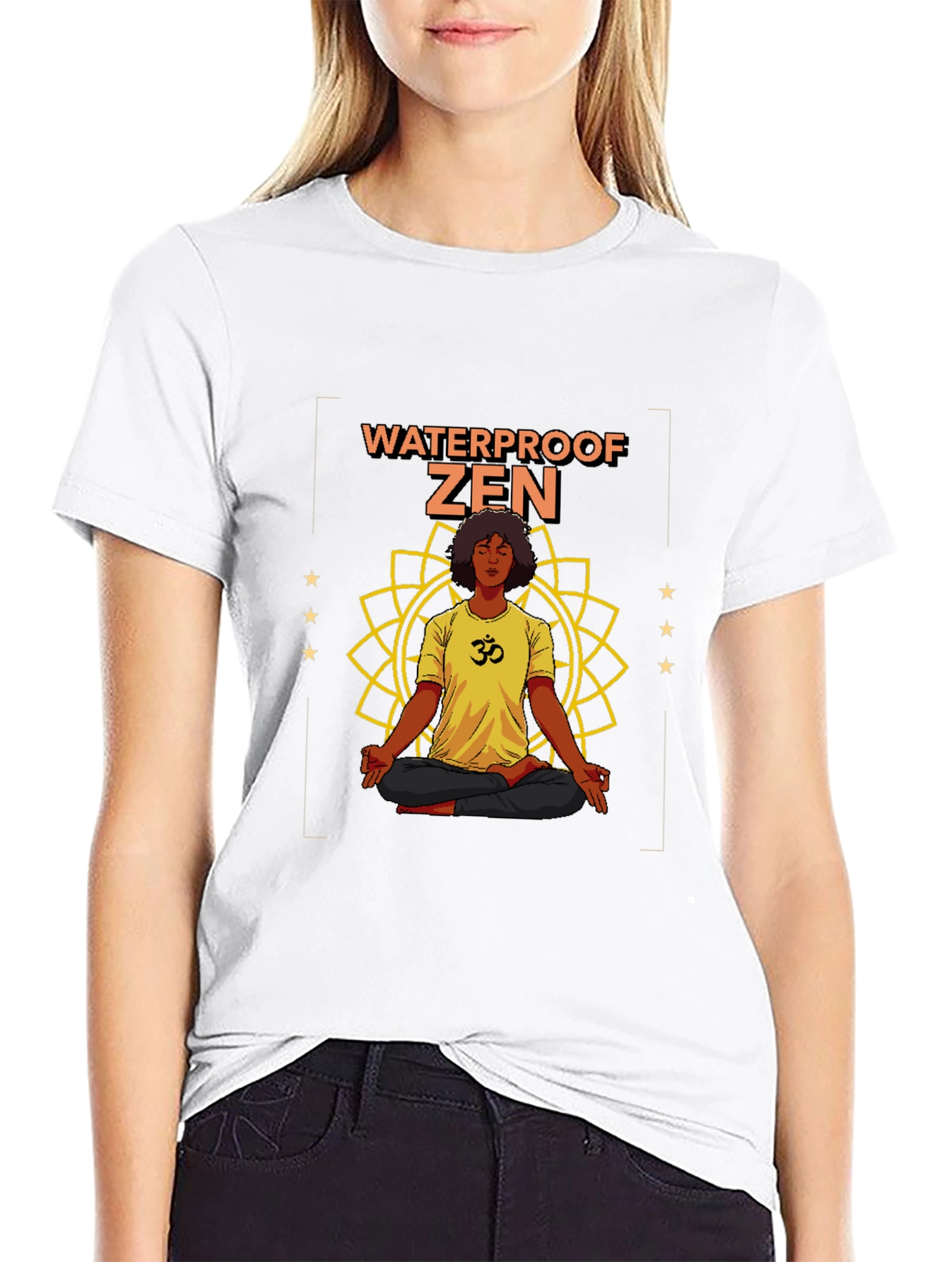Waterproof Zen Graphic T-Shirt - Unisex Black Tee