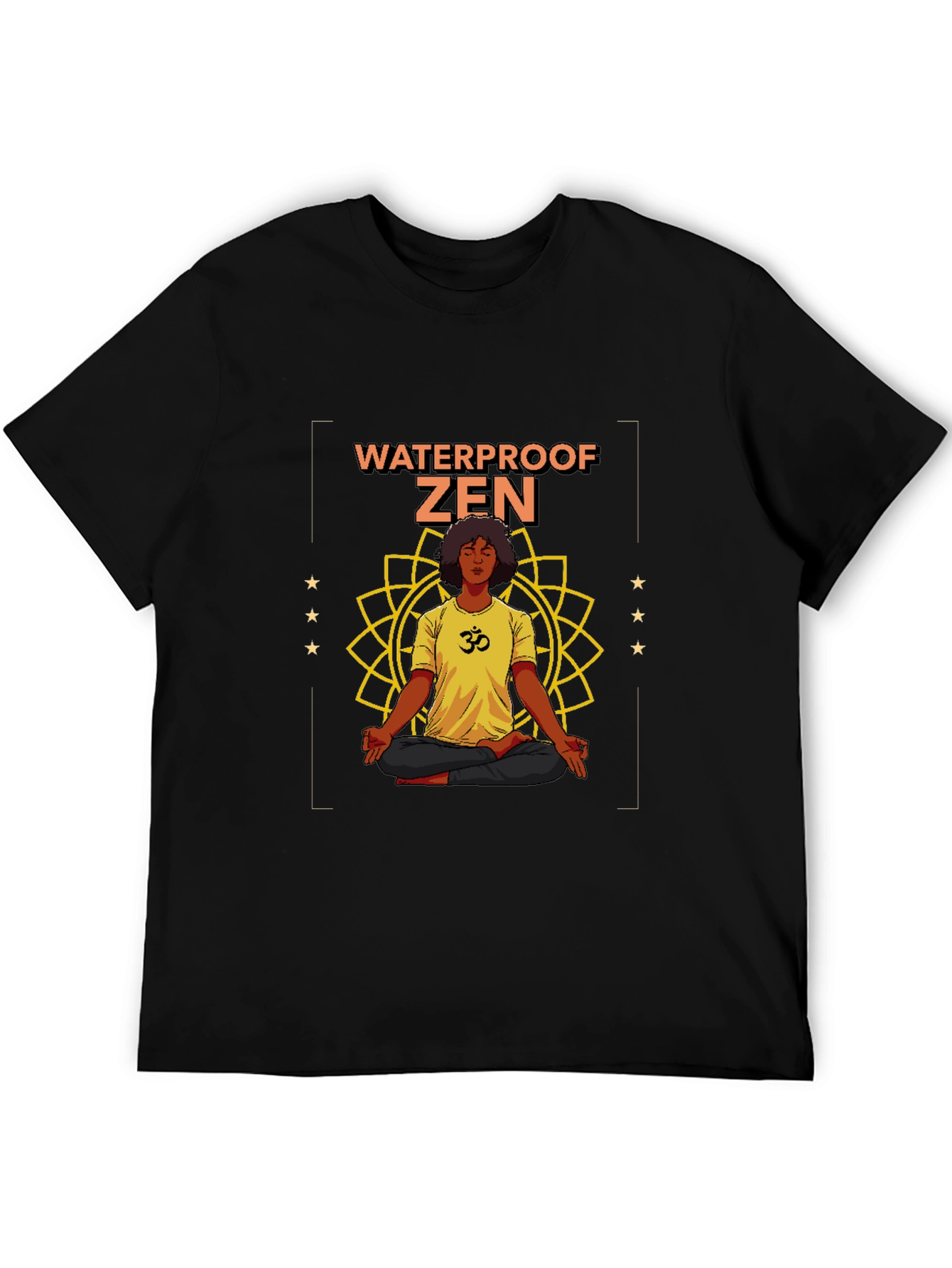 Waterproof Zen Graphic T-Shirt - Unisex Black Tee