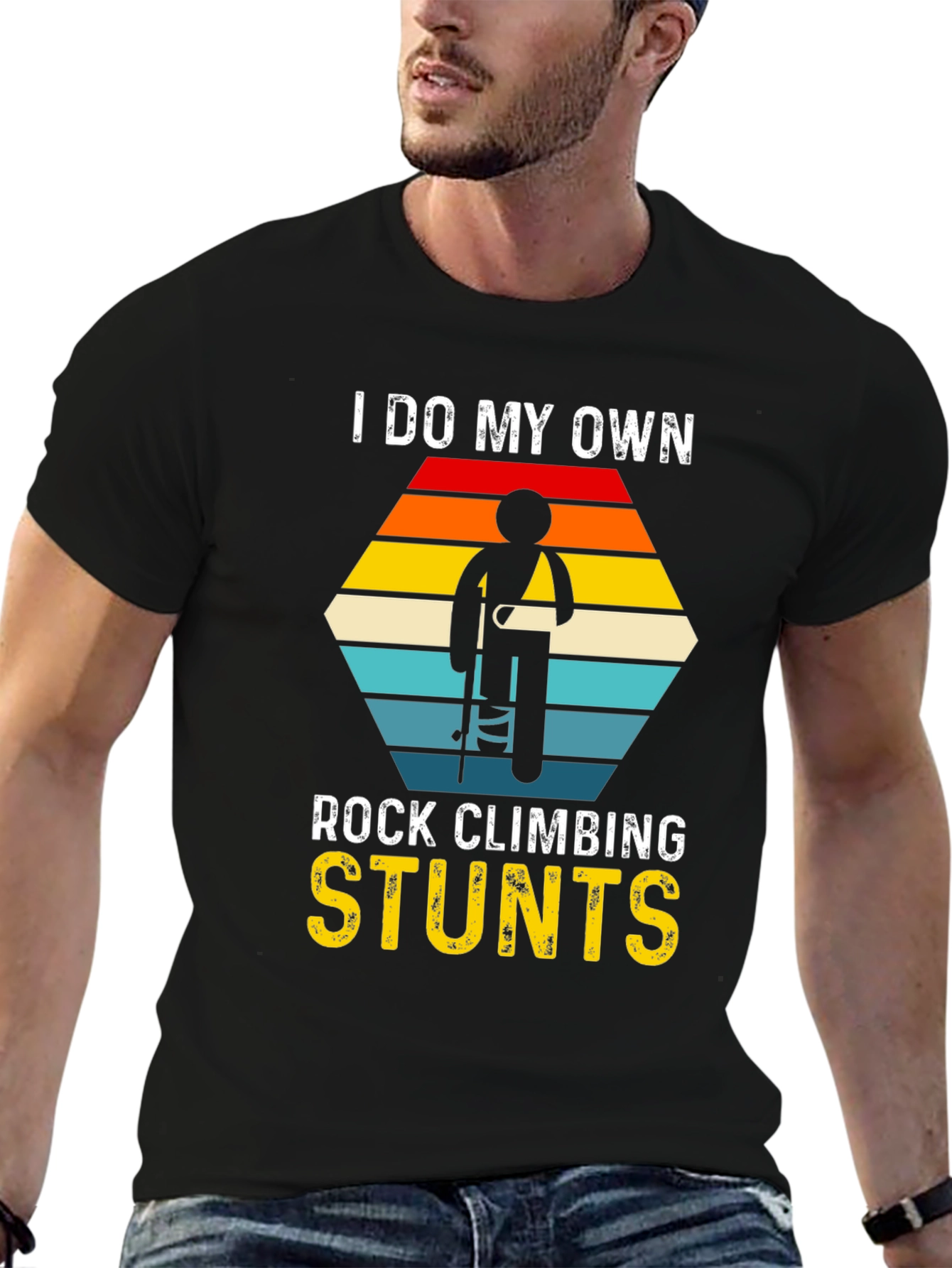 Rock Climbing Stunts Graphic T-Shirt