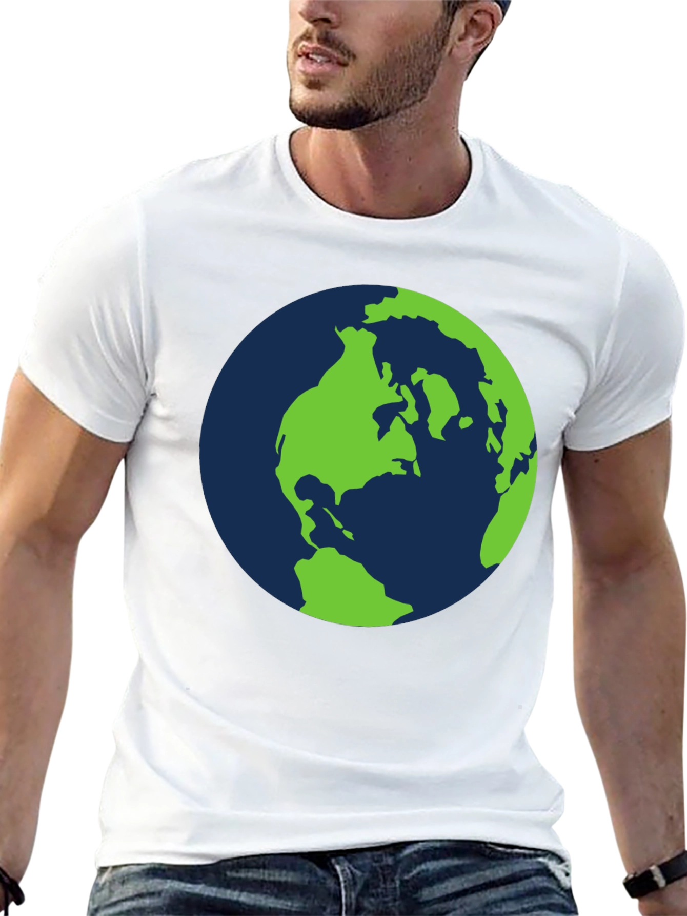 Earth Graphic T-Shirt - Black Cotton Tee