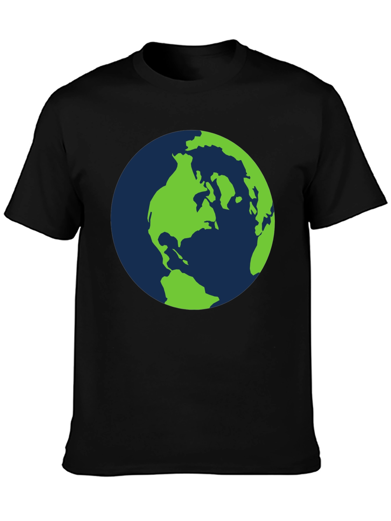 Earth Graphic T-Shirt - Black Cotton Tee
