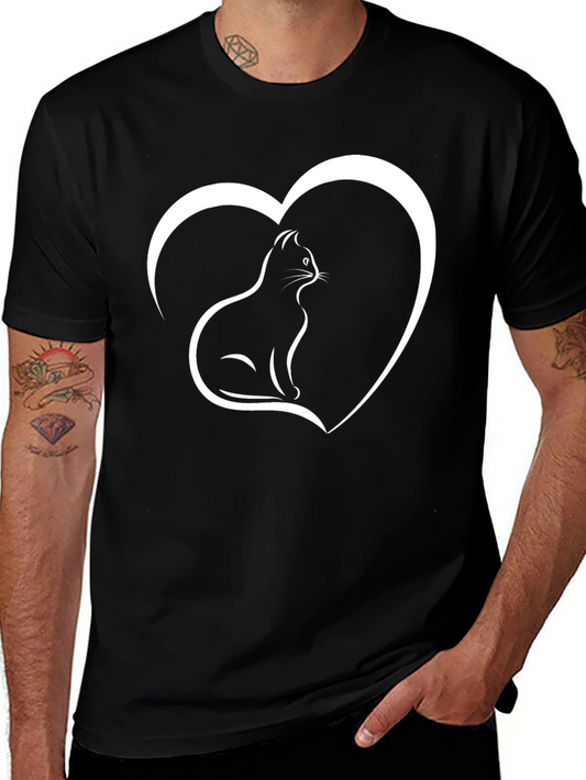 Cat Heart T-Shirt - Unisex Graphic Tee