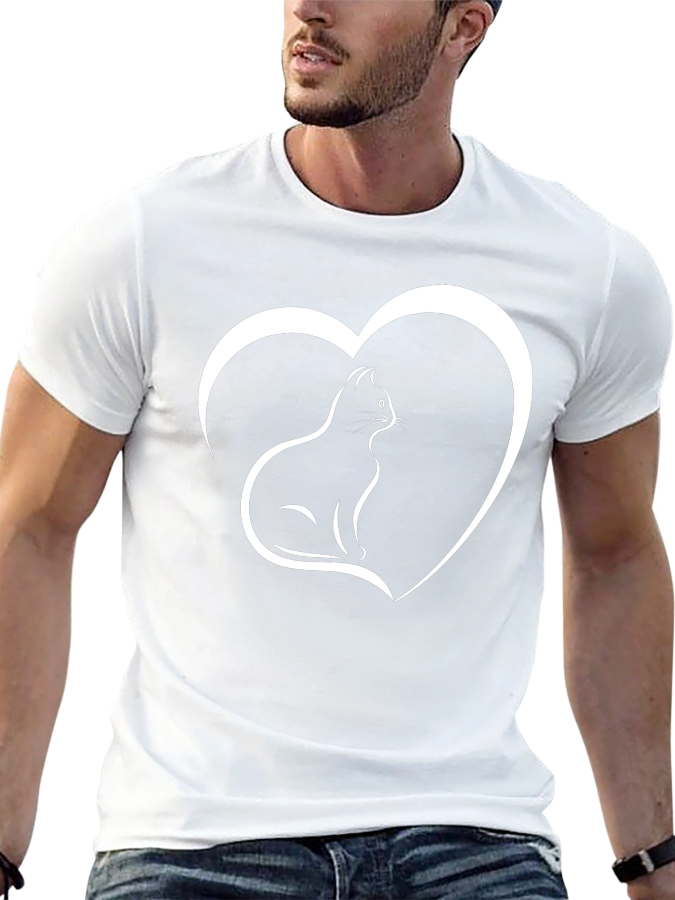 Cat Heart T-Shirt - Unisex Graphic Tee