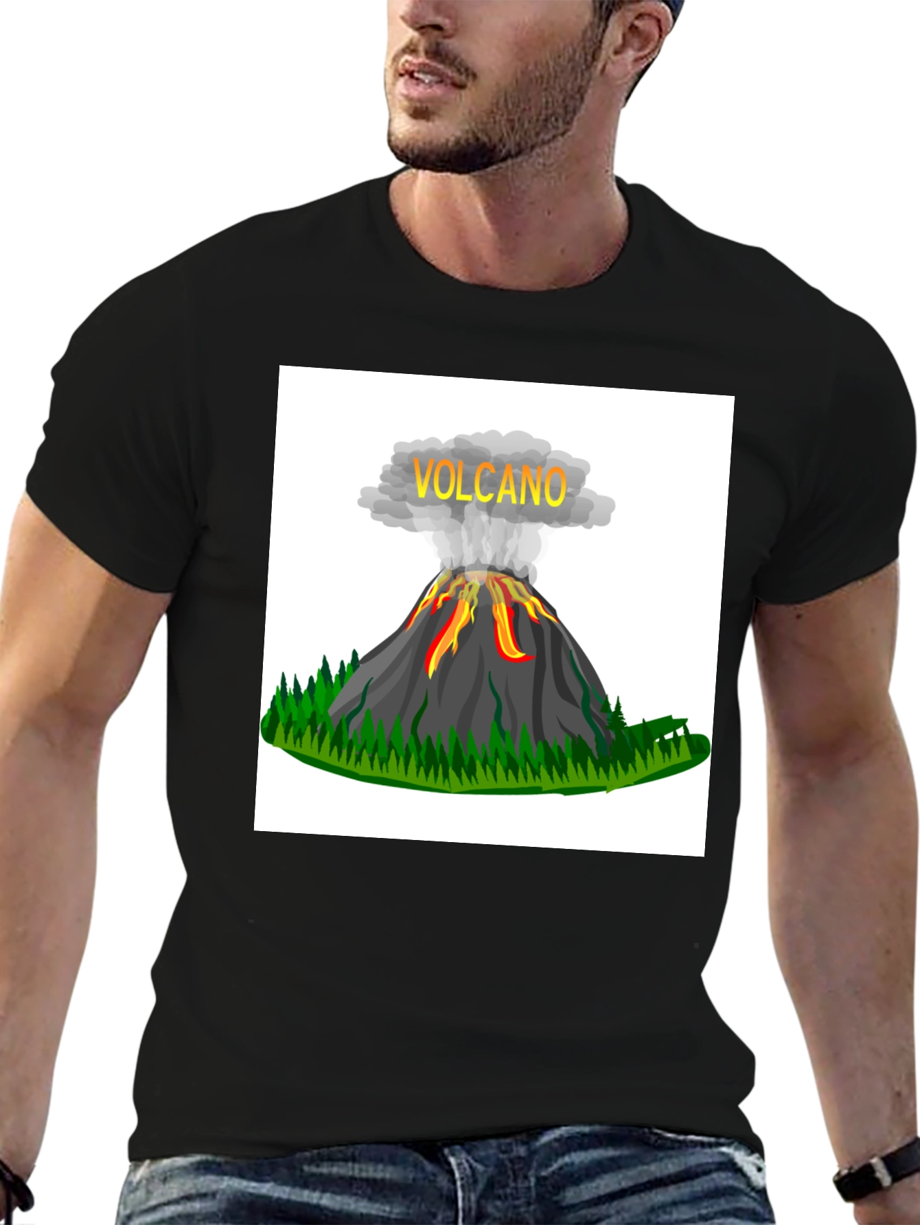 Volcano Graphic Print T-Shirt