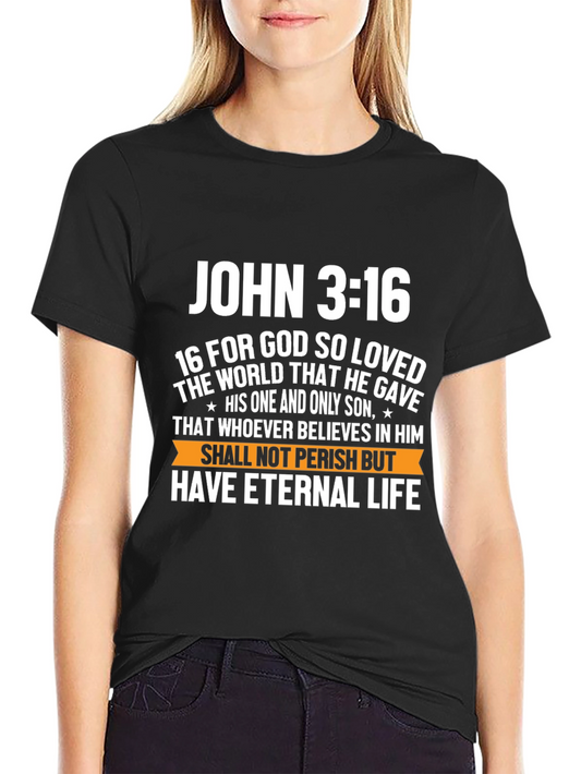 John 3:16 Graphic T-Shirt - Eternal Life Design