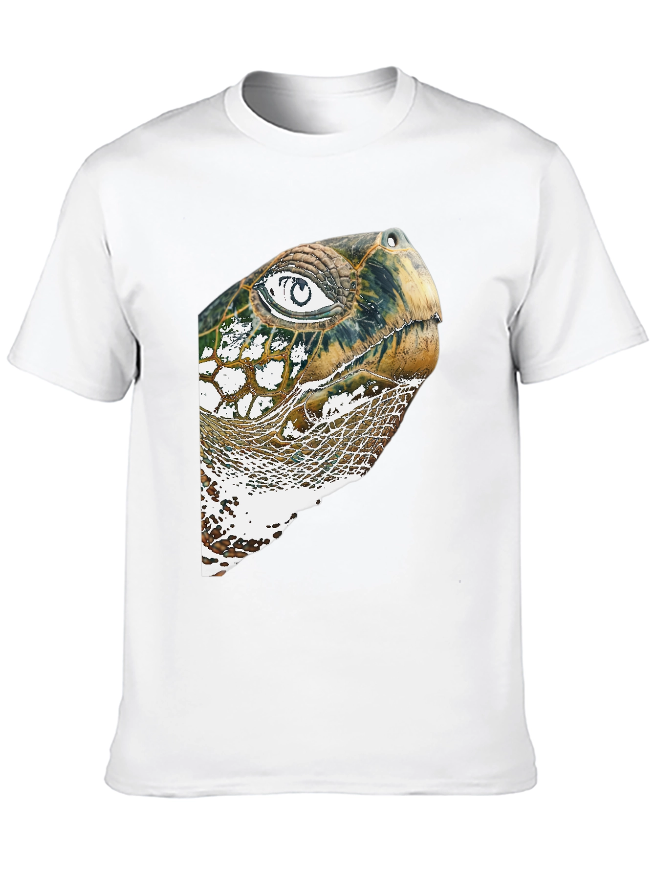 Turtle Head Graphic Print Black T-Shirt