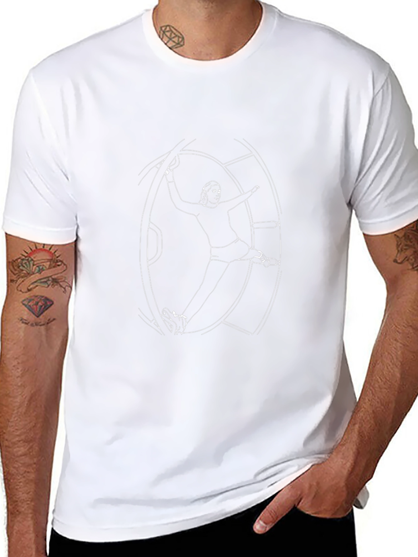 Figure Skating Outline Black Tee