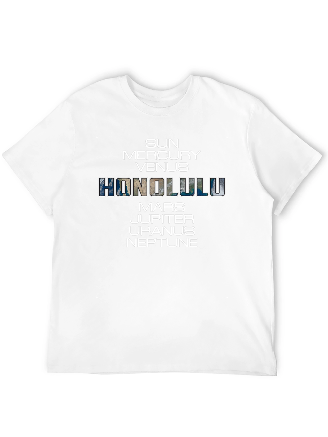 Honolulu Planets Black T-Shirt