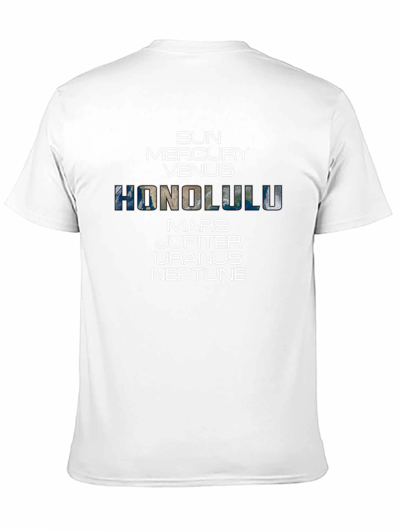 Honolulu Planets Black T-Shirt