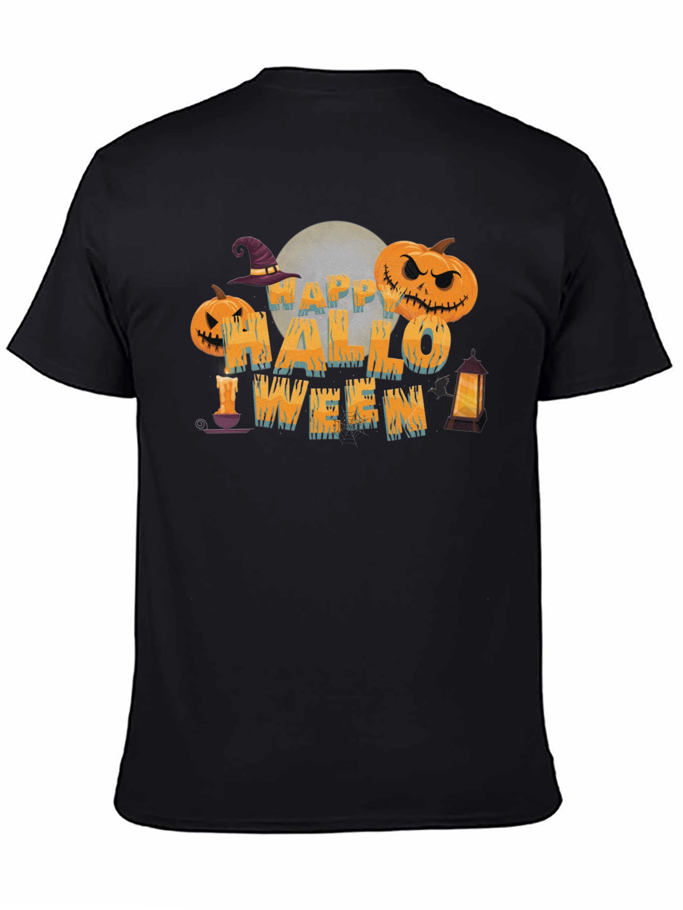 Happy Halloween Graphic Print T-Shirt