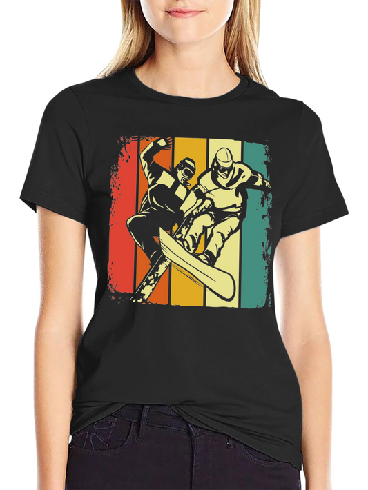 Vintage Snowboarder Graphic Tee - Retro Style