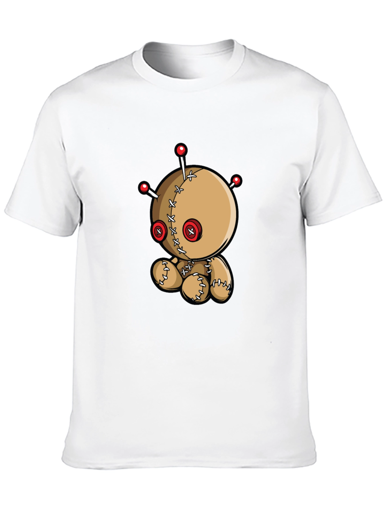 Voodoo Doll Graphic Tee - Black Cotton T-Shirt