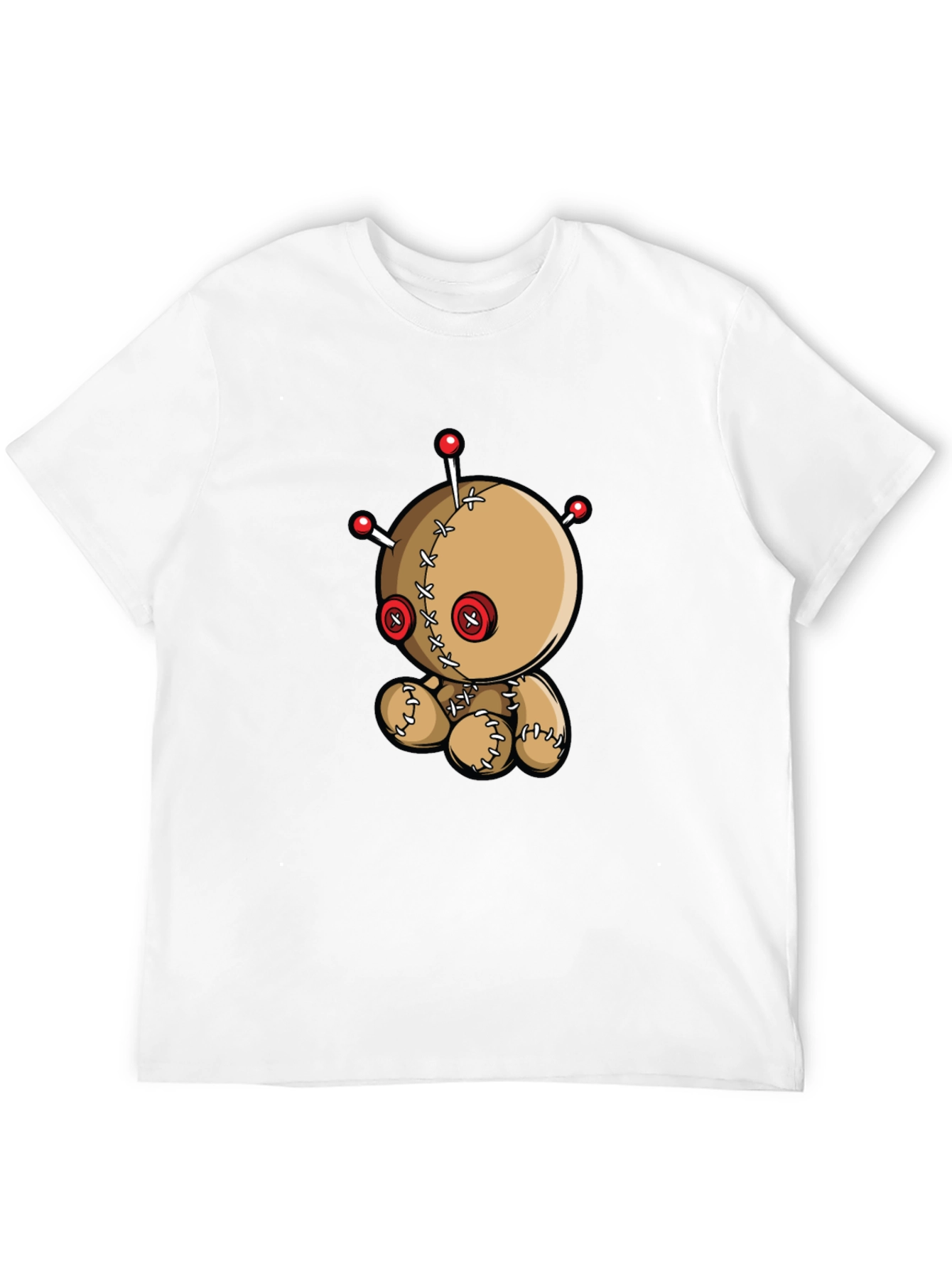 Voodoo Doll Graphic Tee - Black Cotton T-Shirt