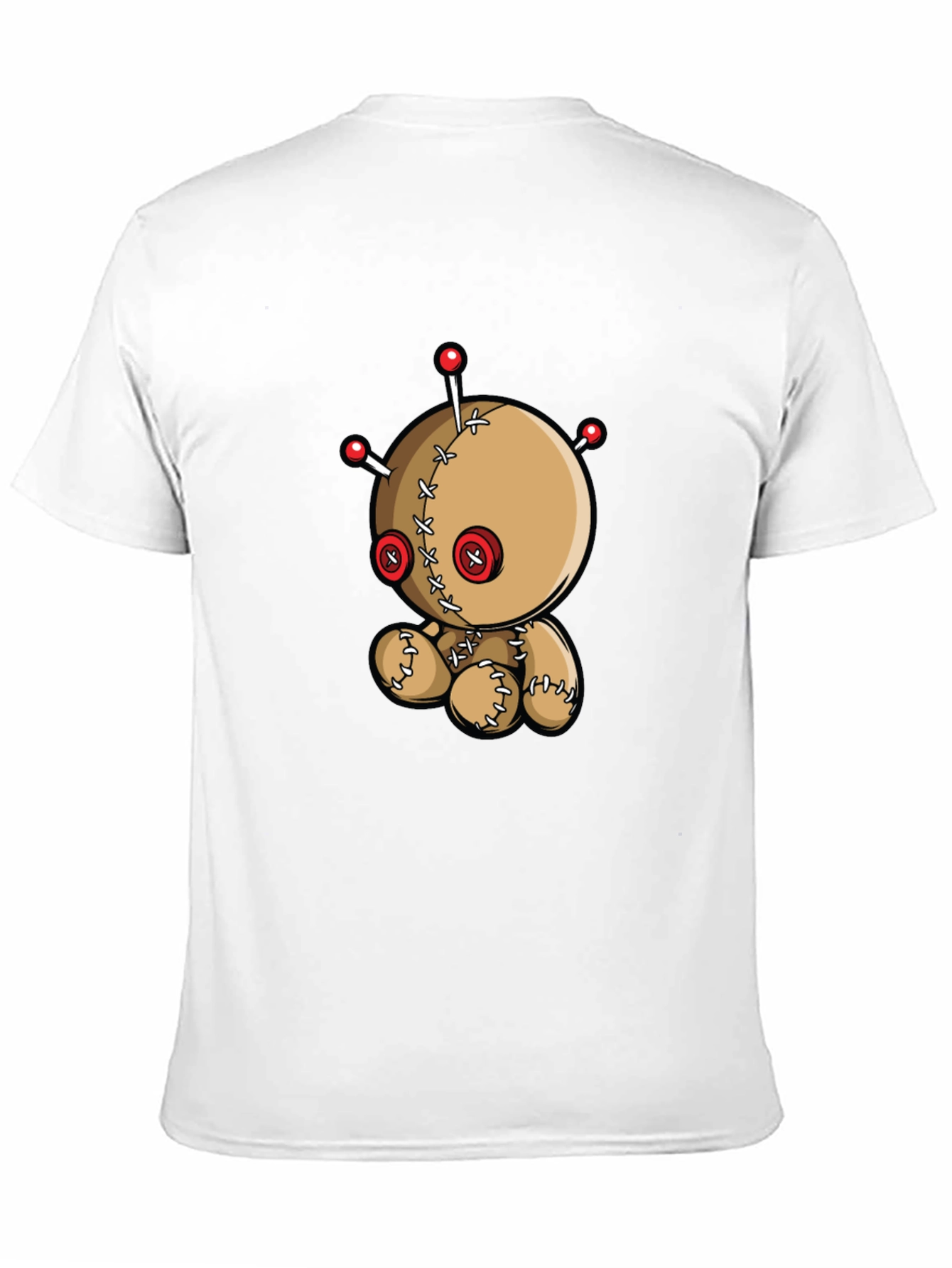 Voodoo Doll Graphic Tee - Black Cotton T-Shirt