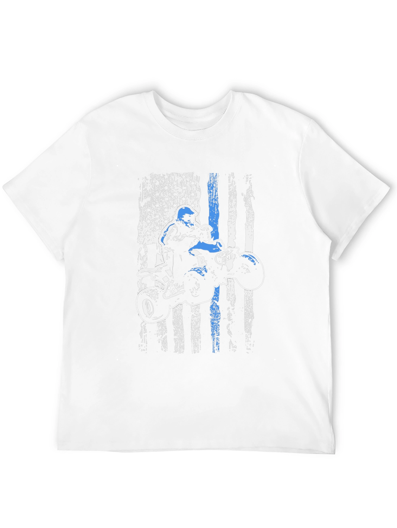 ATV Rider American Flag Graphic T-Shirt