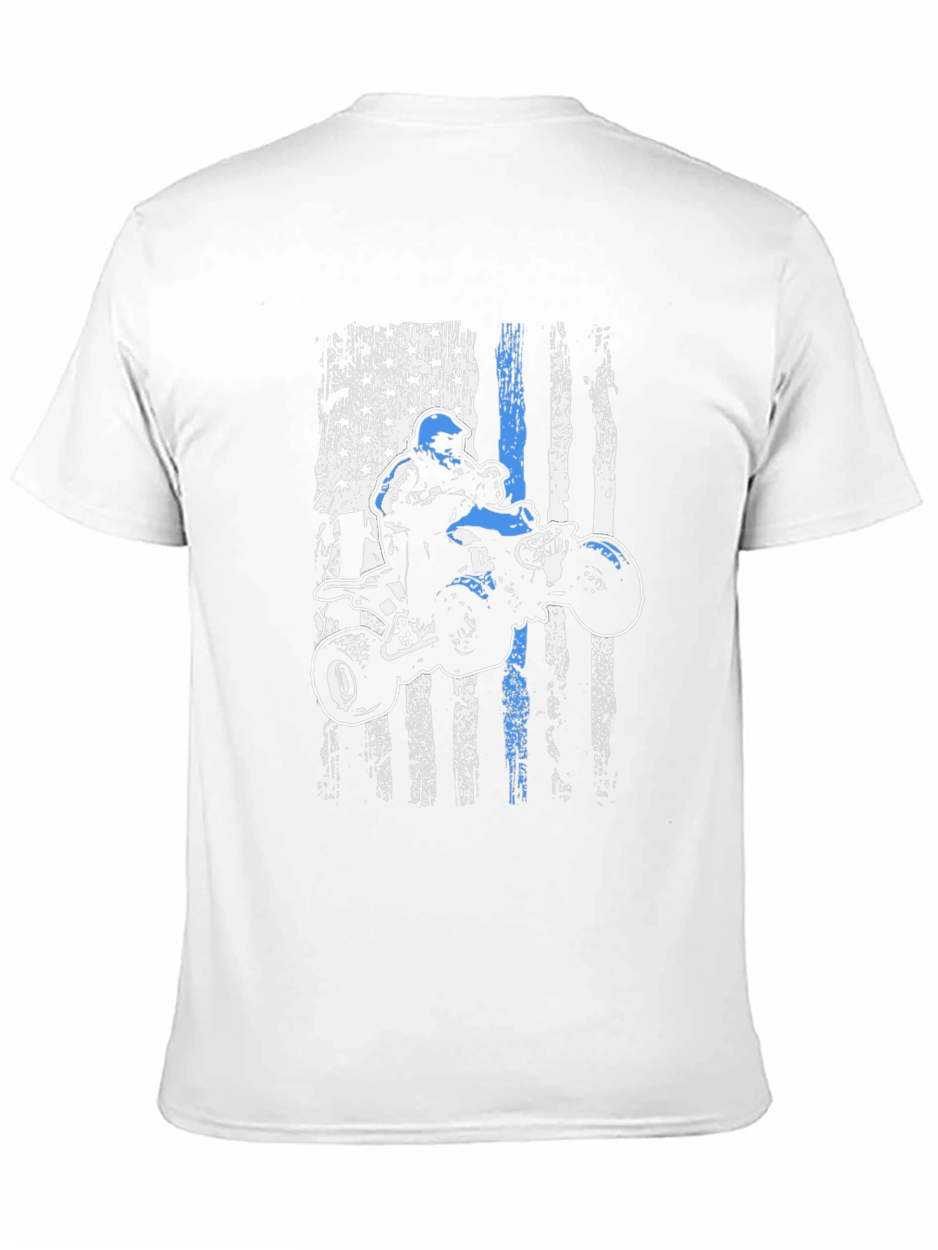 ATV Rider American Flag Graphic T-Shirt