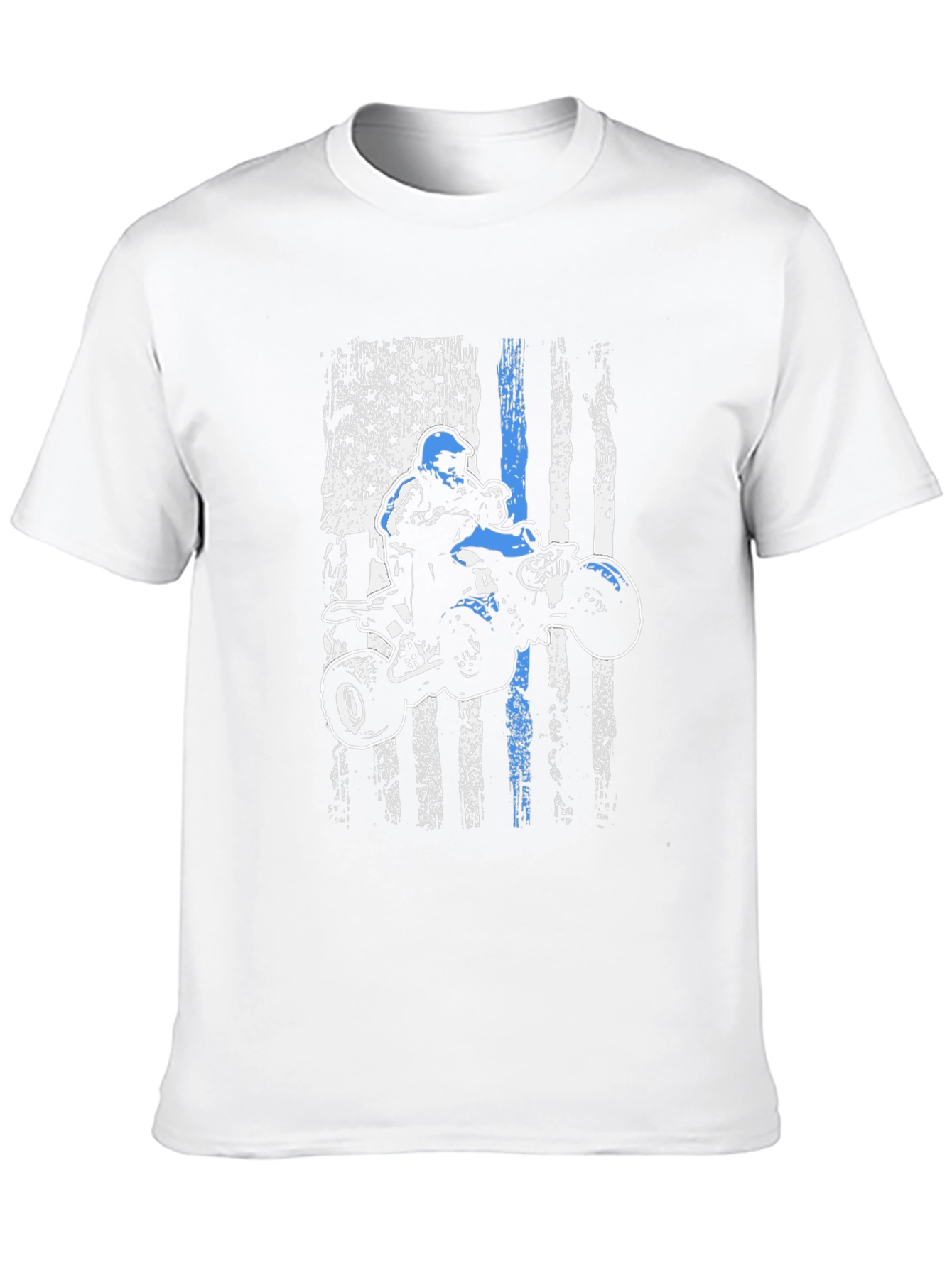 ATV Rider American Flag Graphic T-Shirt