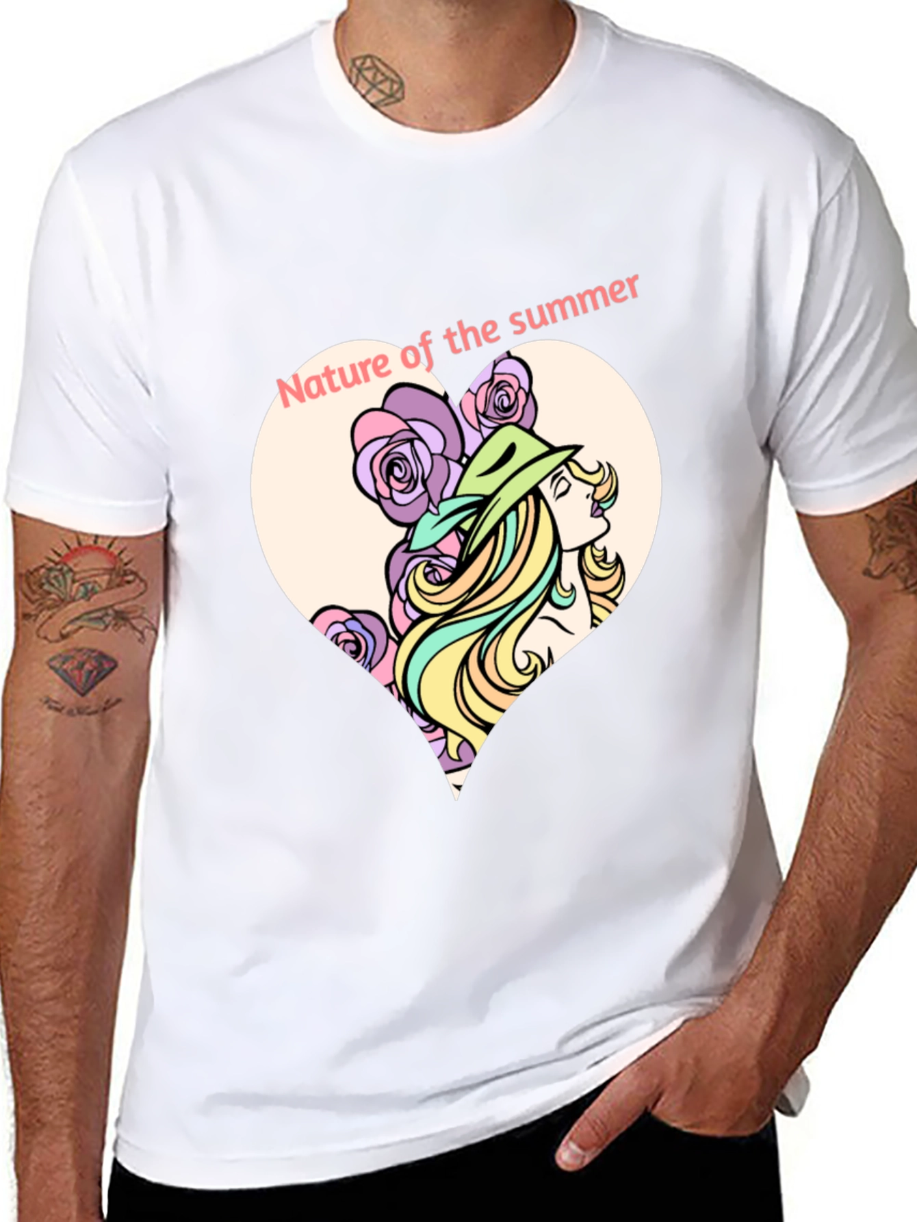 Nature of Summer Graphic T-Shirt - Black