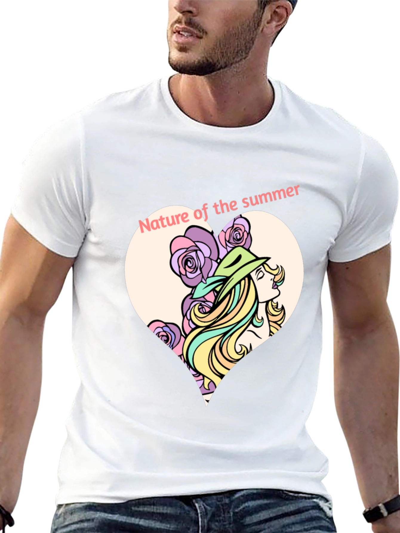 Nature of Summer Graphic T-Shirt - Black
