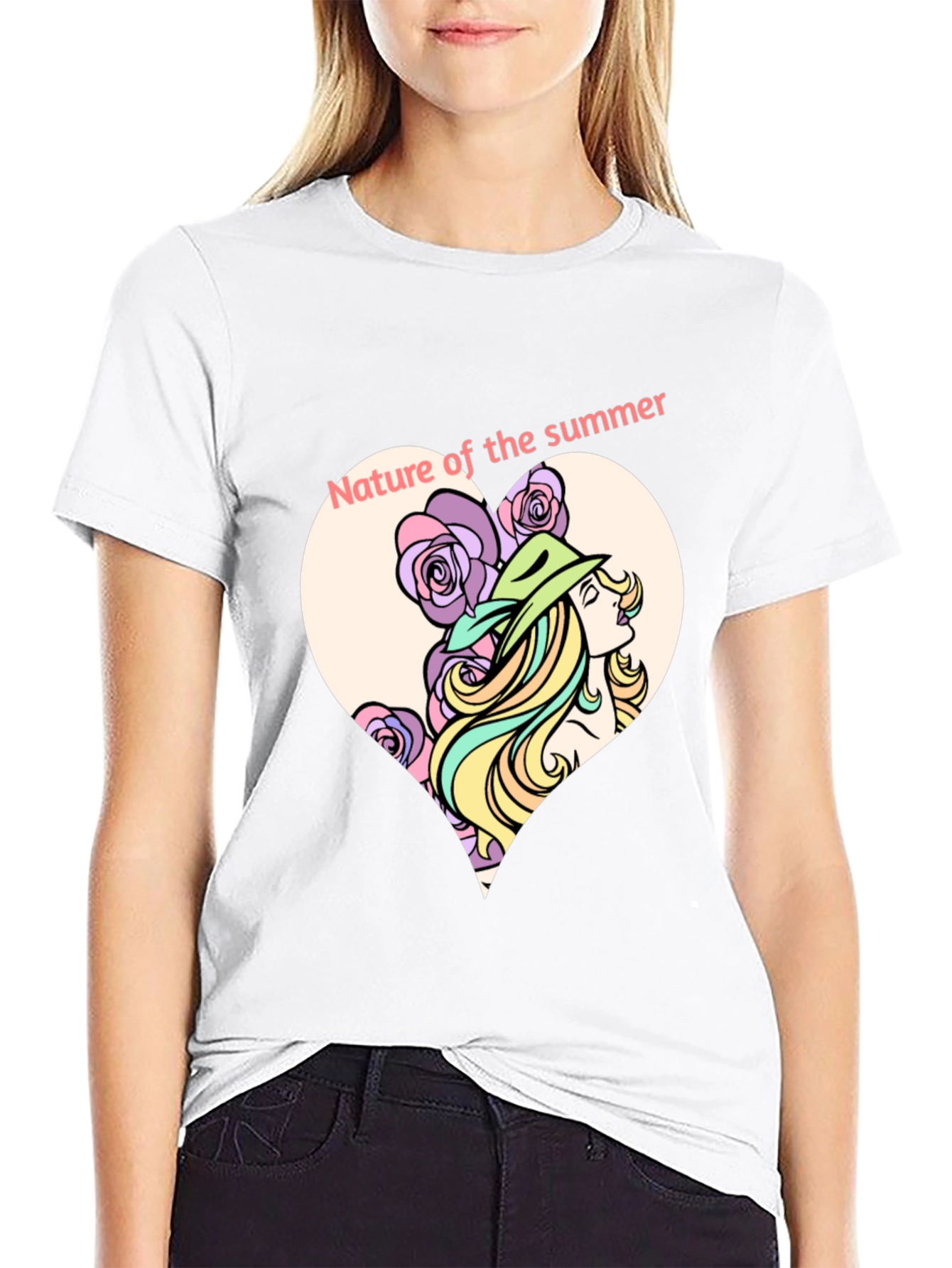 Nature of Summer Graphic T-Shirt - Black