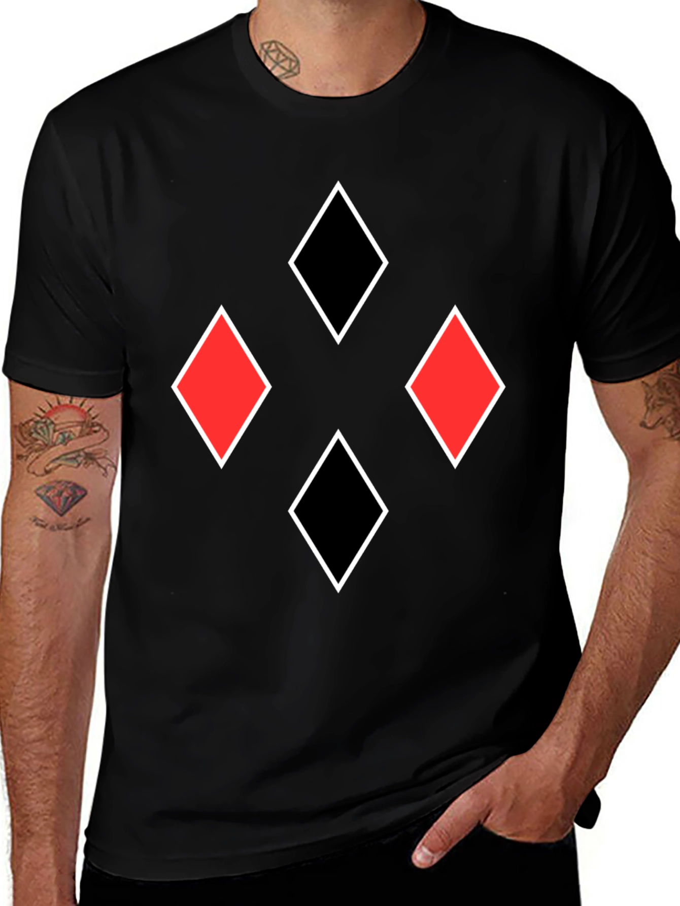 Diamonds Graphic Tee - Black T-Shirt