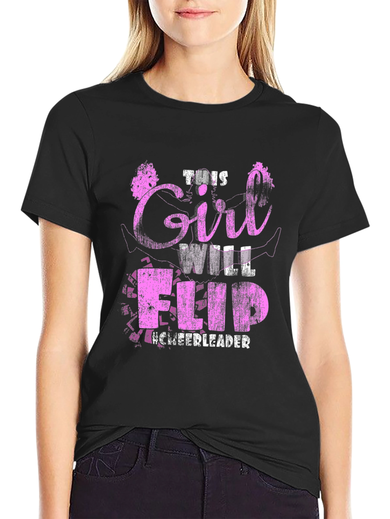 This Girl Will Flip Cheerleader T-Shirt