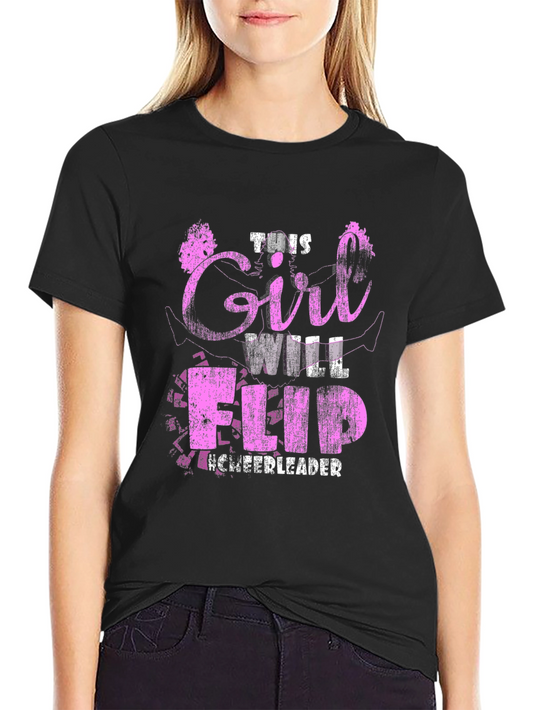 This Girl Will Flip Cheerleader T-Shirt