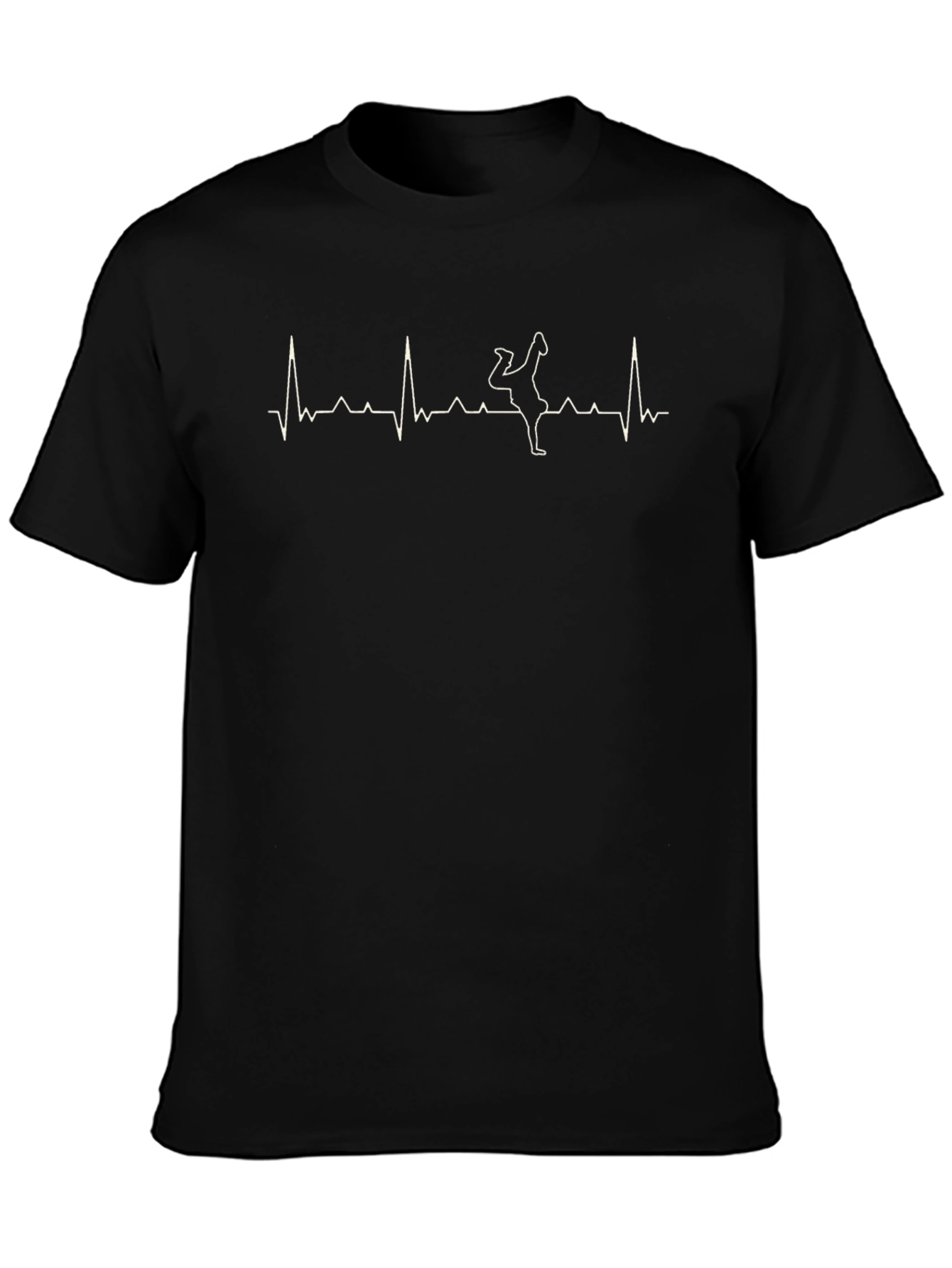 Breakdance Heartbeat Black T-Shirt