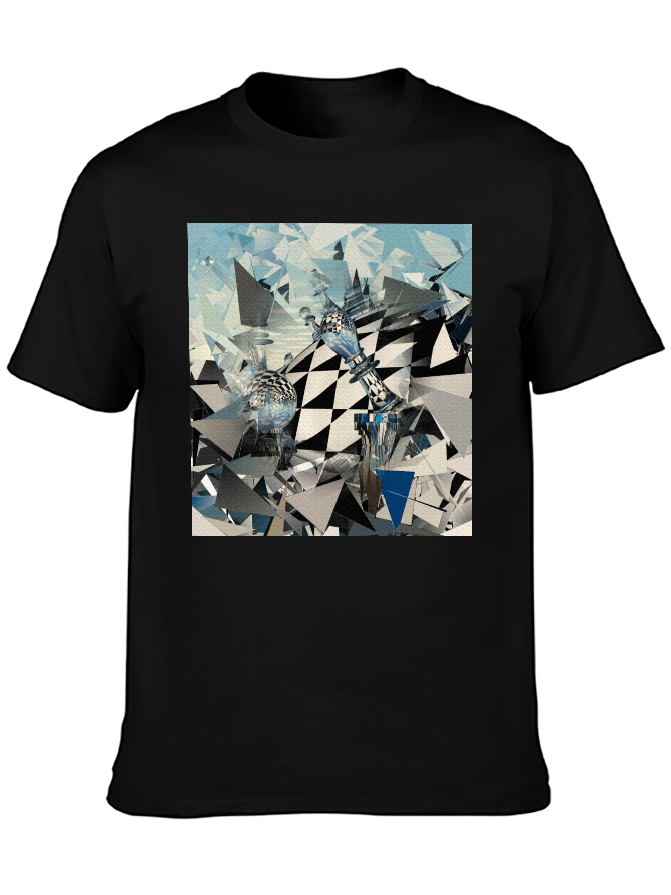Abstract Chess Art Black T-Shirt