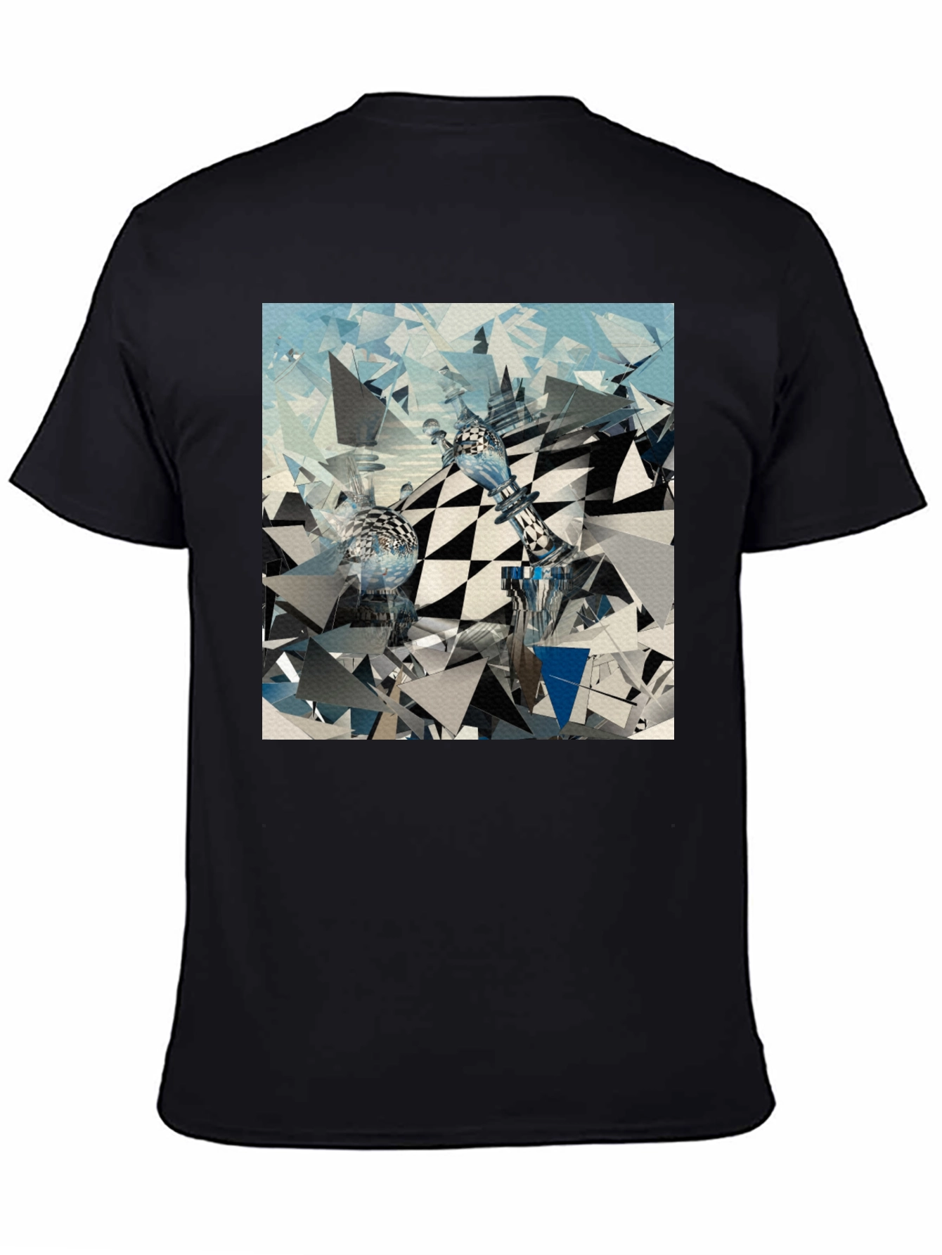 Abstract Chess Art Black T-Shirt