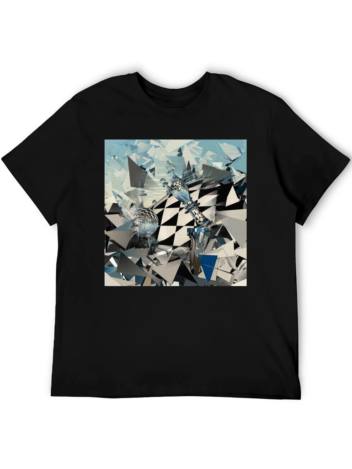 Abstract Chess Art Black T-Shirt