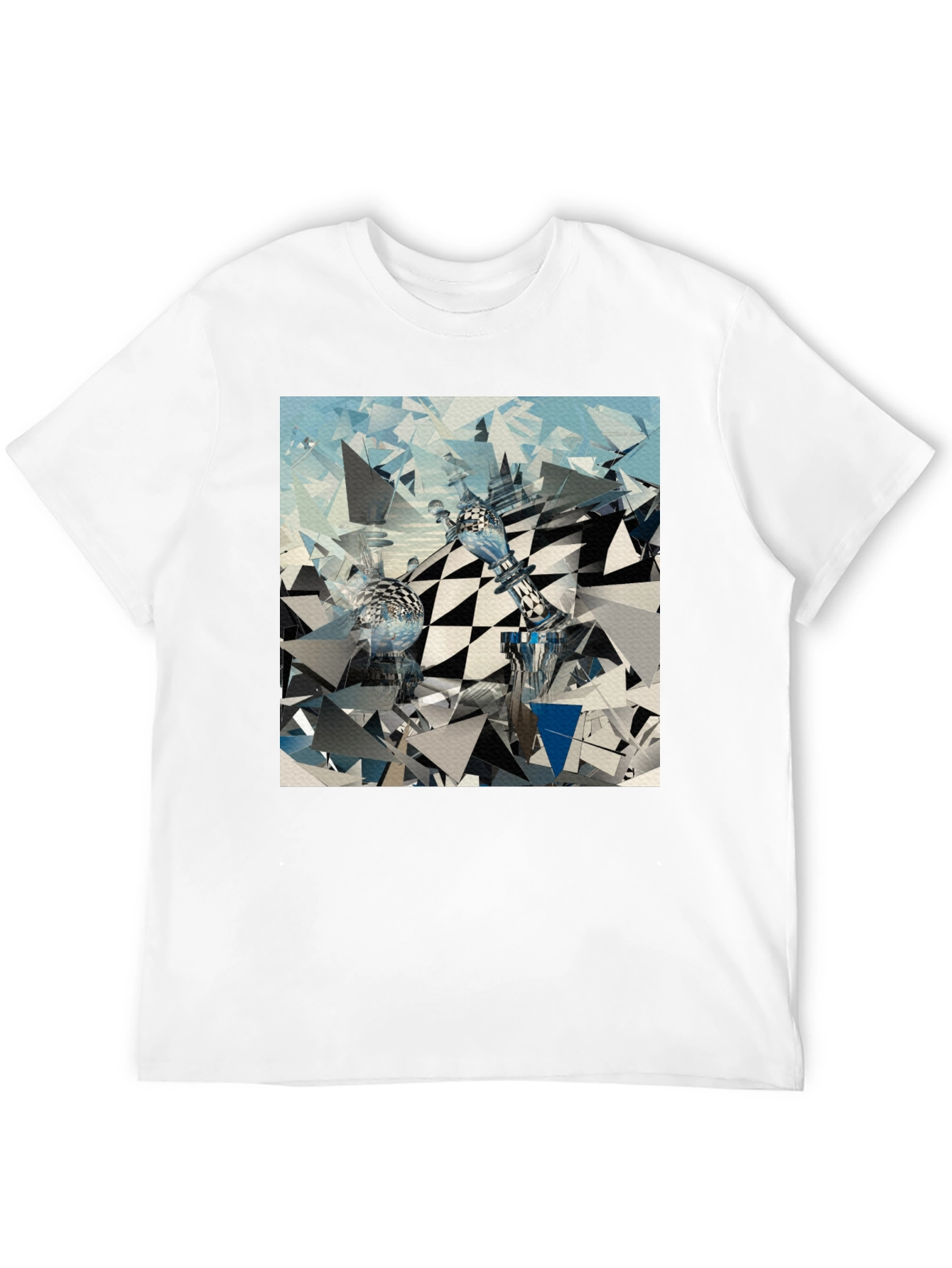 Abstract Chess Art Black T-Shirt