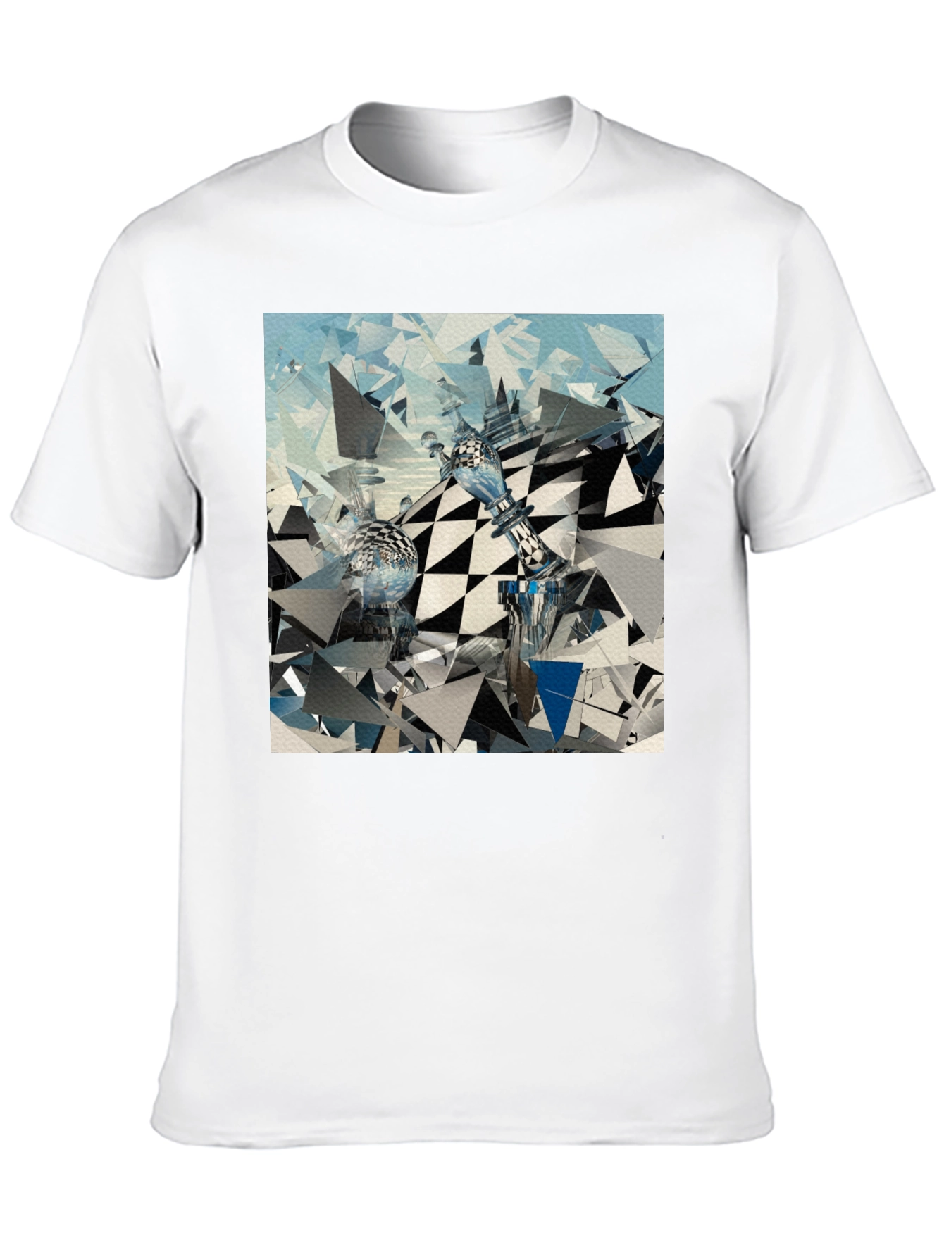 Abstract Chess Art Black T-Shirt