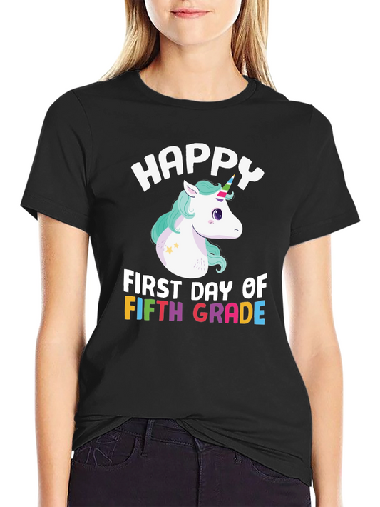 Happy First Day of Fifth Grade Unicorn T-Shirt