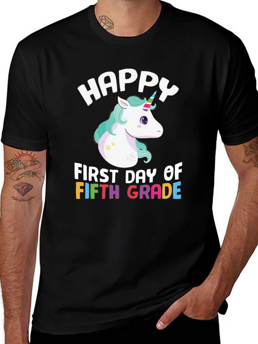 Happy First Day of Fifth Grade Unicorn T-Shirt